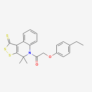 1-(4,4-dimethyl-1-thioxo-1,4-dihydro-5H-[1,2]dithiolo[3,4-c]quinolin-5-yl)-2-(4-ethylphenoxy)ethanone - 