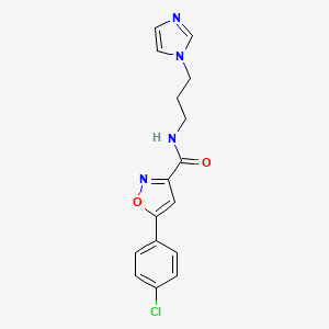 5-(4-chlorophenyl)-N-[3-(1H-imidazol-1-yl)propyl]-3-isoxazolecarboxamide - 