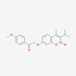 7-[2-(4-methoxyphenyl)-2-oxoethoxy]-4-methyl-3-(propan-2-yl)-2H-chromen-2-one - 