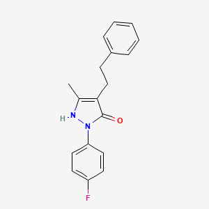 1-(4-fluorophenyl)-3-methyl-4-(2-phenylethyl)-1H-pyrazol-5-ol - 