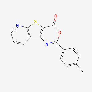 4-(4-methylphenyl)-5-oxa-8-thia-3,10-diazatricyclo[7.4.0.02,7]trideca-1(9),2(7),3,10,12-pentaen-6-one - 