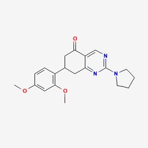 7-(2,4-dimethoxyphenyl)-2-(pyrrolidin-1-yl)-7,8-dihydroquinazolin-5(6H)-one - 