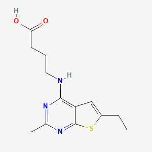 4-[(6-ethyl-2-methylthieno[2,3-d]pyrimidin-4-yl)amino]butanoic acid - 