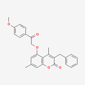 3-benzyl-5-[2-(4-methoxyphenyl)-2-oxoethoxy]-4,7-dimethyl-2H-chromen-2-one - 
