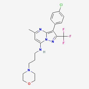 3-(4-chlorophenyl)-5-methyl-N-[3-(morpholin-4-yl)propyl]-2-(trifluoromethyl)pyrazolo[1,5-a]pyrimidin-7-amine - 