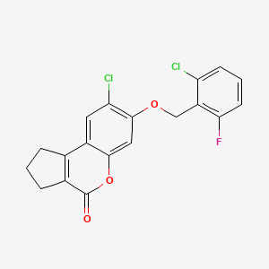 8-chloro-7-[(2-chloro-6-fluorobenzyl)oxy]-2,3-dihydrocyclopenta[c]chromen-4(1H)-one - 