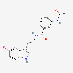 3-(acetylamino)-N~1~-[2-(5-fluoro-1H-indol-3-yl)ethyl]benzamide - 