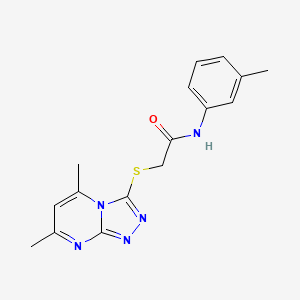 2-[(5,7-dimethyl[1,2,4]triazolo[4,3-a]pyrimidin-3-yl)sulfanyl]-N-(3-methylphenyl)acetamide - 